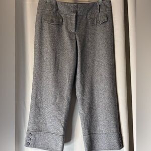 LOFT Gray Tweed Cropped Dress Pant, size 8